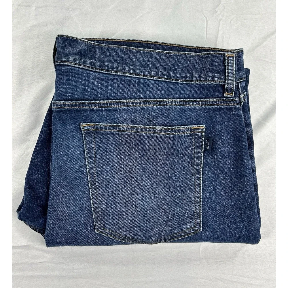 Vineyard Vines‎ Men's Blue Straight Denim Jeans Cotton Button Zip 5-Pocket Solid
